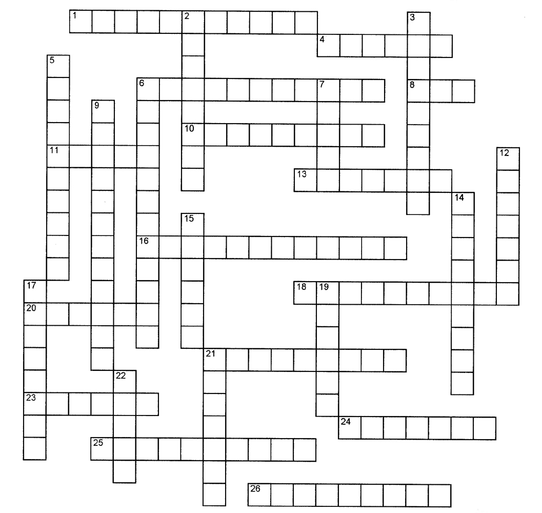 Blank Crossword